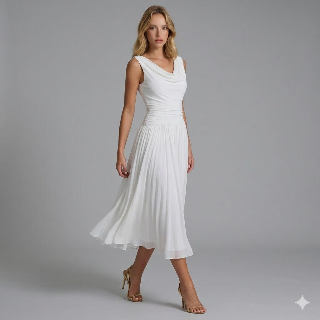 Coastal Grace White Dress